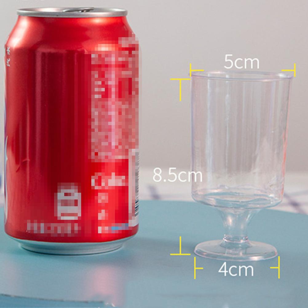 20 Pcs 100 ML Disposable Cups Pudding Yogurt Cup Roud Goblet Clear Cup Little Cup for DIY Sauce Jelly- No Lid or Spoon
