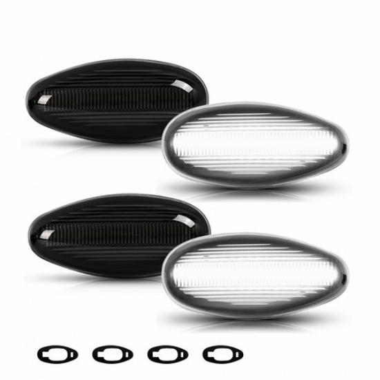 4X White LED Side Marker Light For 1999-2014 GMC Sierra 2500HD 3500HD Dually Bed