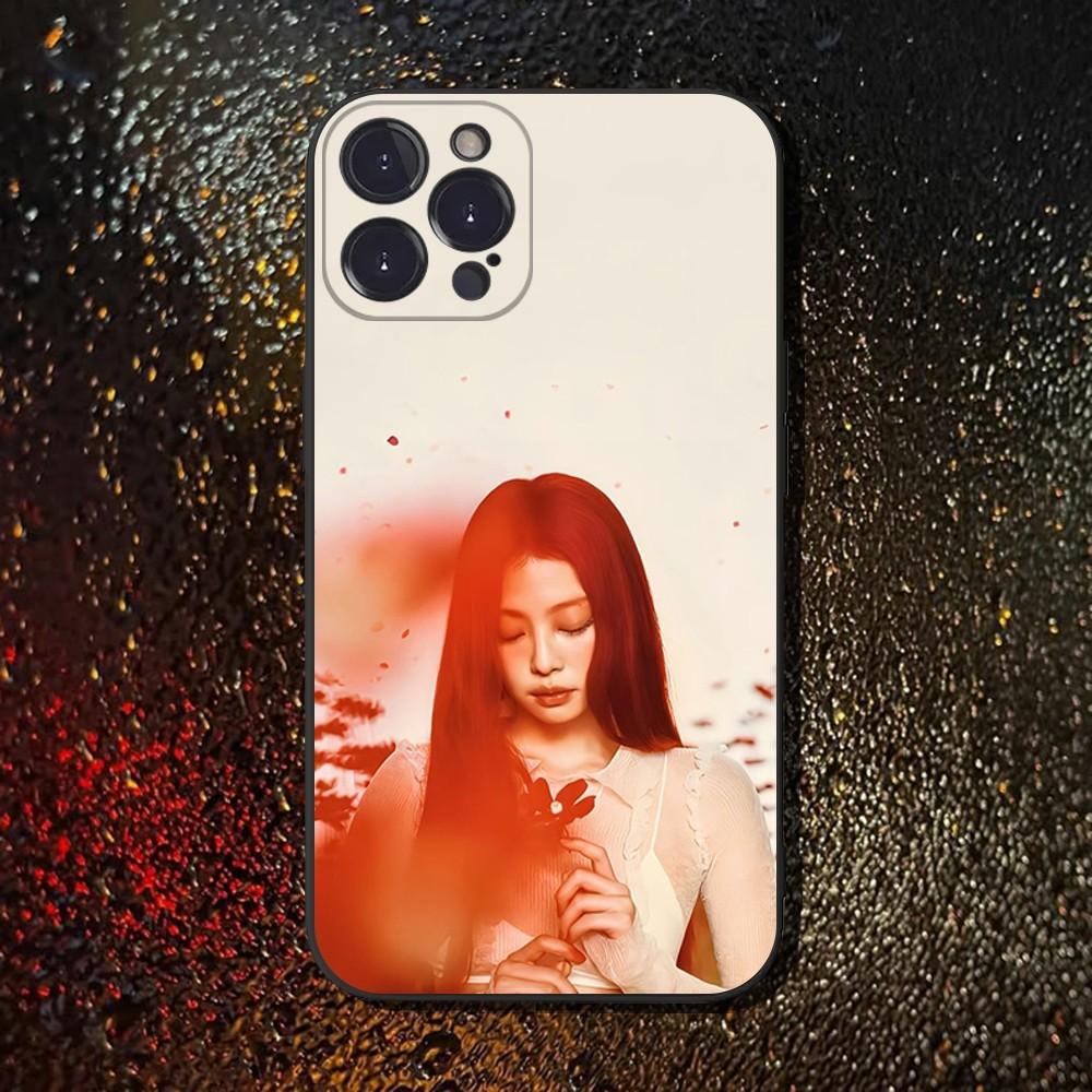Singer J-Jennie Phone Case For iPhone 16,15,14,13,12,11 Plus,Pro Max,XS,X,XR,SE,Mini,8,7,Soft Silicone Black Cover iPhone15pro