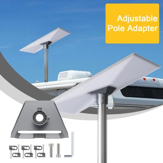 Mounting Plate with Screw Clips Rustproof Easy Installation Round Tube Adapter Mount