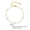 Gold Faux Baroque Pearl Anklet for Women - Stainless Steel