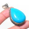 Natural Turquoise Gemastone 925 Sterling Silver Jewelry Pendant 2.36" AP-14476