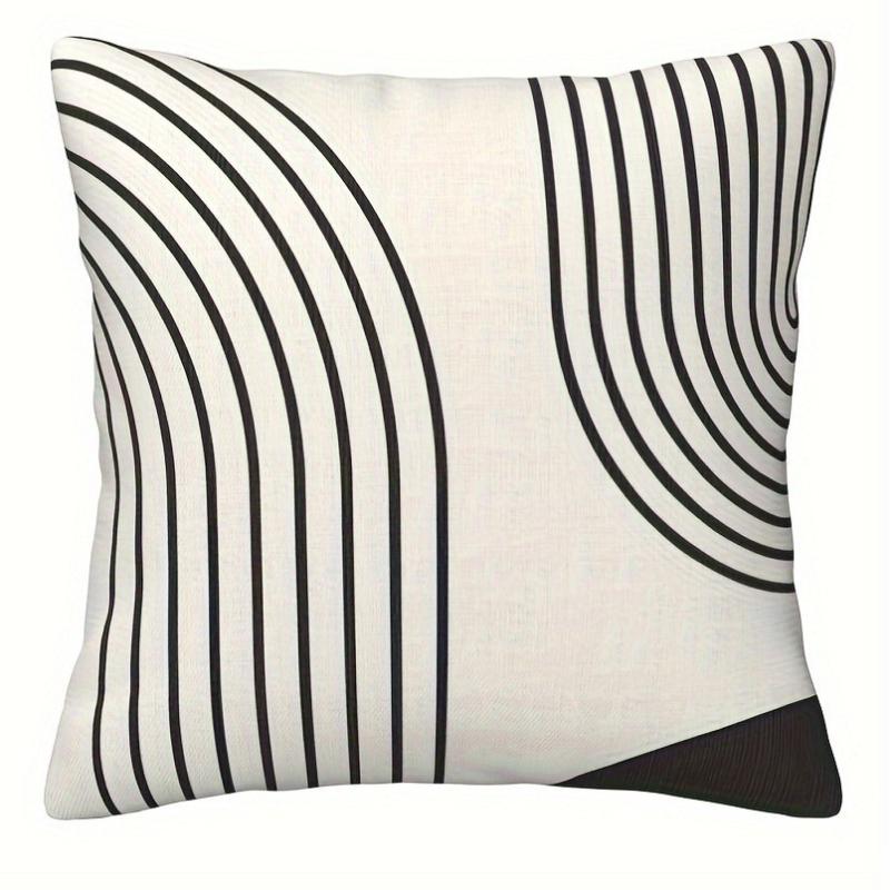 Set Federe Minimaliste Astratte, Design a Linee Geometriche, Copricuscino in Poliestere per Divano Soggiorno, Ideale per Arredamento Casa