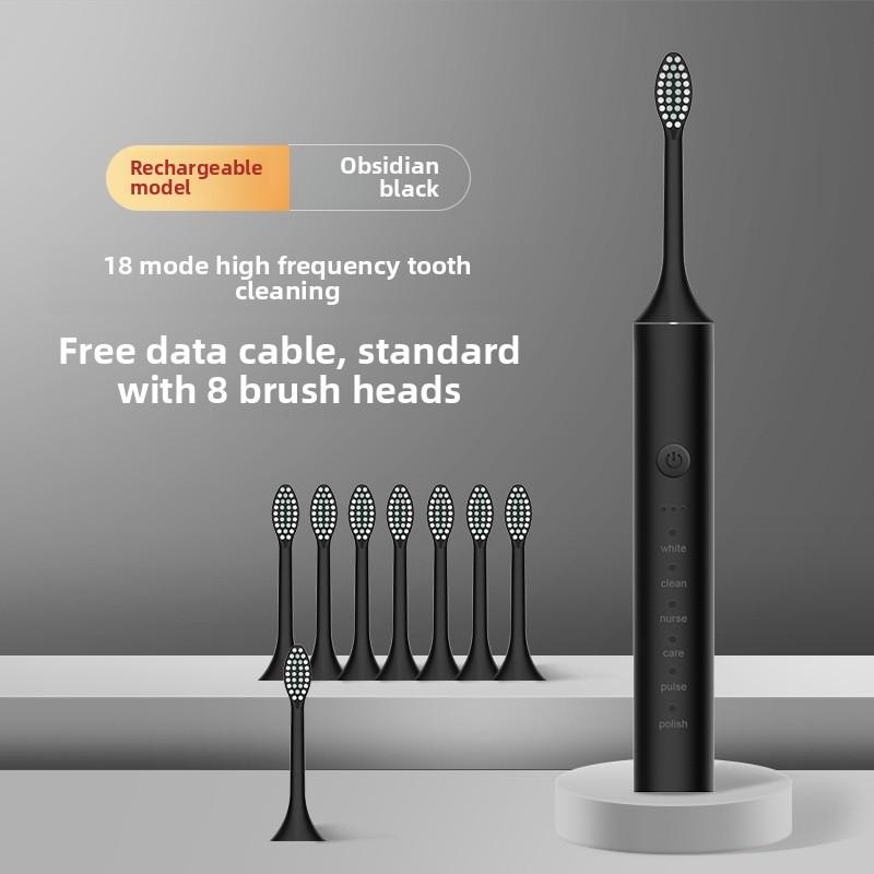 Elektryczny Zestaw Szczoteczek do Zębów Metalowy Trzonek 18-biegowy Dla Dorosłych Jasny Biały Automatyczne Ładowanie Wodoodporna Soniczna Miękka Włosie Szczoteczka dla Pary