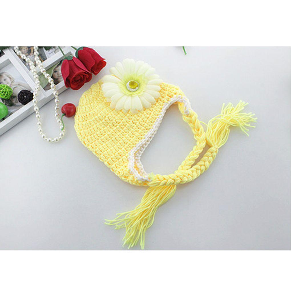 Newborn Photography Props Infant Costume Outfit with Flower Headband Baby Girl Fotografia Crochet Costumes