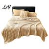 High Density Flannel Throw Soft Plush Blanket 3D Bubble Rabbit Fur Texture Thickened Thermal Comfortable Couch Throw Double-Sided Milk Velvet