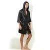 Unisex Lightweight Long-Sleeve Tie-Up Bathrobe - Solid Color Plus Size for Men & Women.