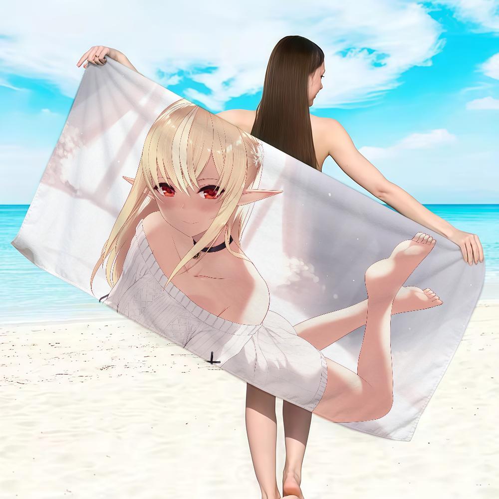 V-Shiranui Flare Towel Soft Lightweight Anti-Sand Large Beach Towel Quick-Drying Bath Sports Family
