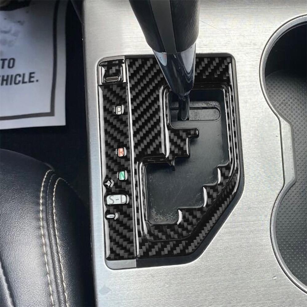 For 2012-2014 Toyota Camry Carbon Fiber Console Gear Shift Panel Kit Trim Cover