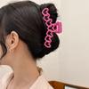 Colorful Love Hair Clip Hollow Shark Clip Creative Heart Hair Claw  Female