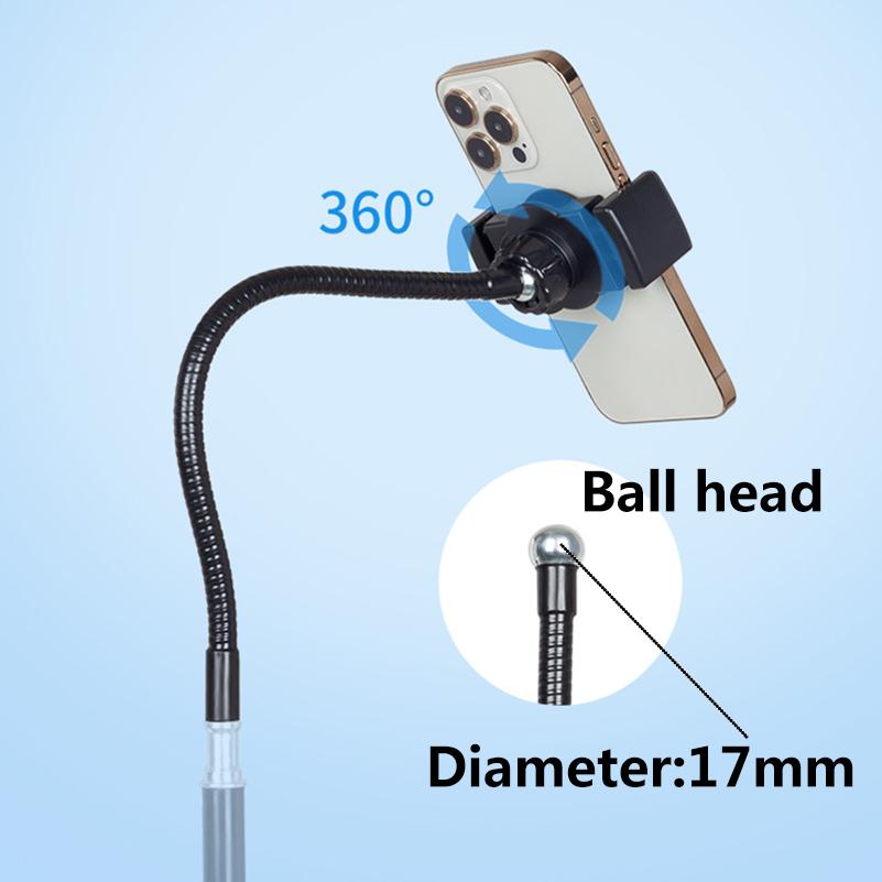 Flexible Arm Monopod Metal Tube Rod Stands Selfie Stick With Ball Head For Mobile Phone Smartphones Tripod Live Streaming