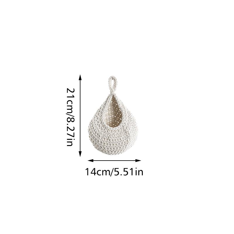 Woven Cotton Hanging Basket Hollow Out Macrame Flower Planter Pineapple Shape Vegetable Fruit Basket Kitchen Garden Storage Sup