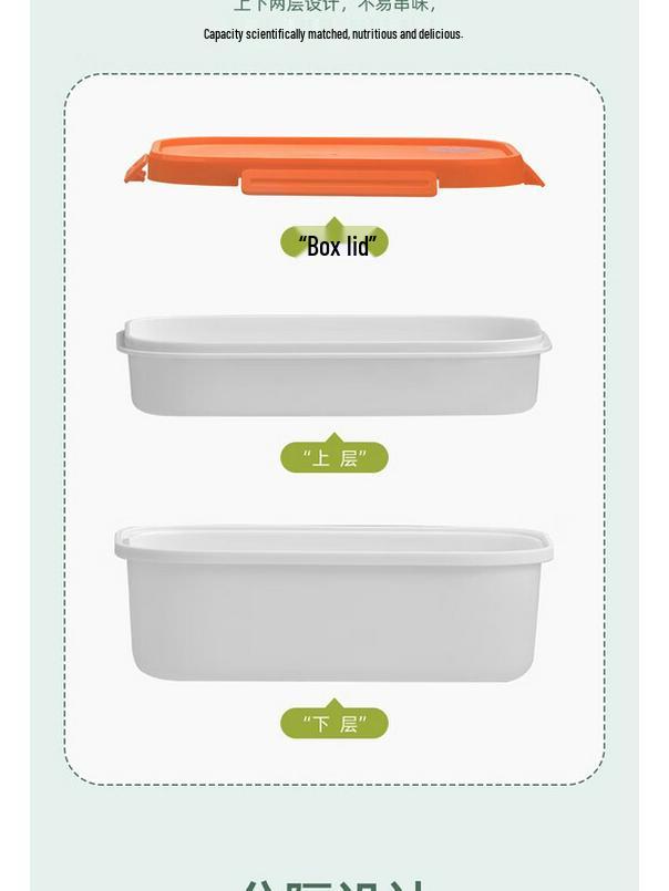 Chahua 780ml Double-Layer Bento Box