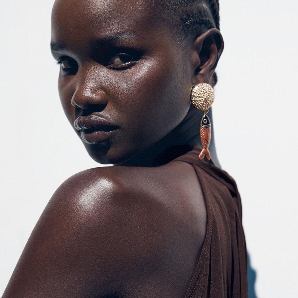 Vintage Bohemian Dangle Earring Metal Animals Earrings Cute Fish Pendant Earrings Party