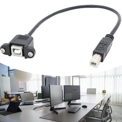 Yüksek Hızlı Veri Aktarımı için Panel Montaj Tasarımlı USB2.0 Tip B Erkek - Tip B Dişi Kablo Yazıcı Uzatma Kablosu