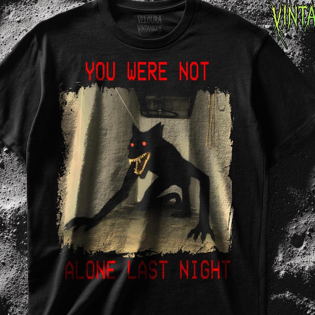 Analog Horror Wolf Creature T-Shirt, Creepy VHS Graphic Tee