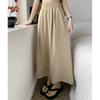Spring Summer Women Colorful Long Skirts Girls Versatile Comfortable Elastic Dress Female Concise Leisure Vacation Skirts
