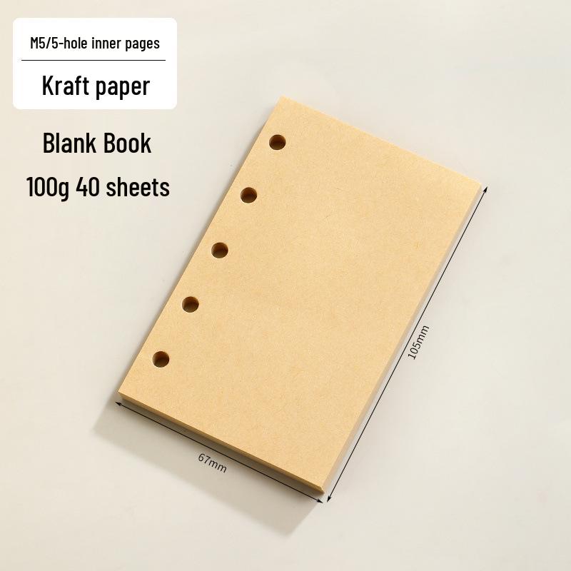 

Сменный блок для планера M5 A8: Бумага с 5 отверстиями для скоросшивателя, с горизонтальными линиями, в клетку и чистые листы.