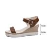 Damen Peep-Toe Schnalle Plateau Pantoletten Lässige Sommerschuhe