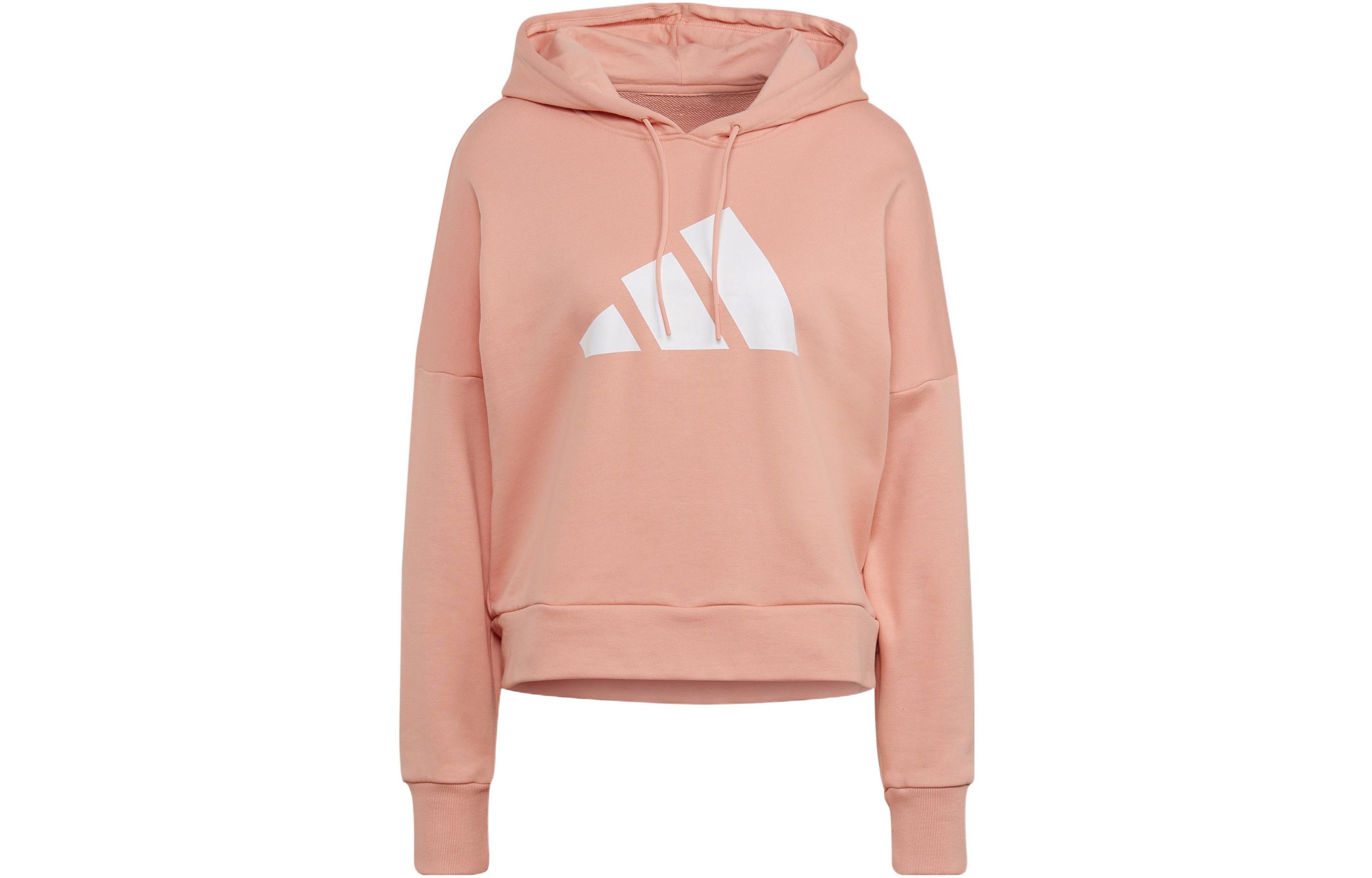 Adidas Sweatshirts Women s Pink Hooded Moderate Regular H24082 M