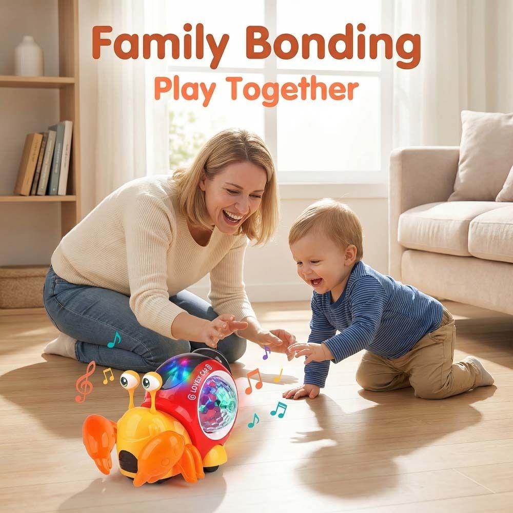 Plastic Dancing Hermit Crab Toys With Music Crawling Crab Sensory Toy  Children Birthday Gift