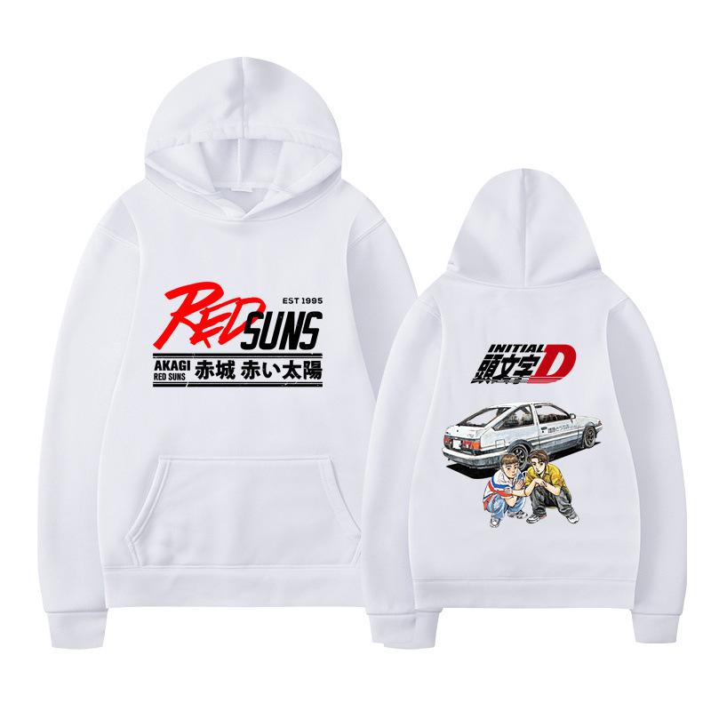 Anime Drift AE86 Initial D Graphic Hoodie Casual Goth Men Women Sweatshirt Fleece Oversized Couples Streetwear Hoodies