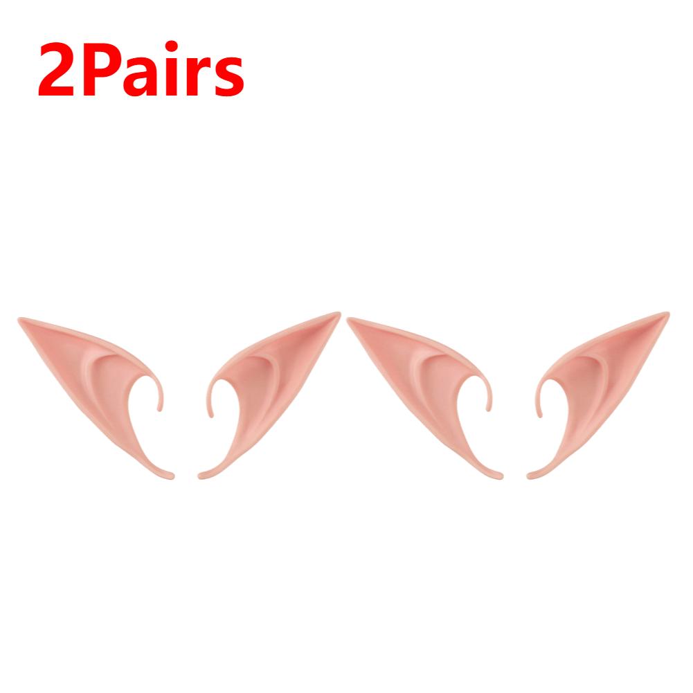 1-10 Pairs Halloween Elf Ears Decoration Angel Elf Ears Masquerade Party Costumes Christmas Party Supplies Photo Props Kids Gift