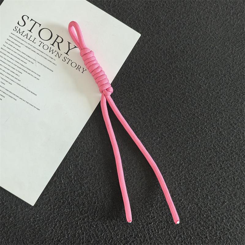 Colorful Trendy Miu Style Polyester/Nylon Braided Rope Pendant with Knotting for Bags