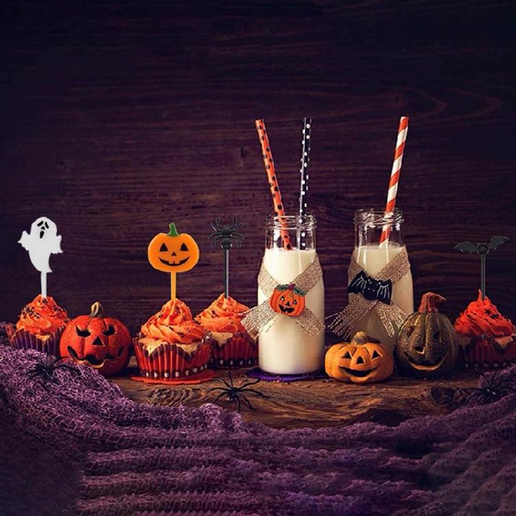 Halloween Theme Food Toothpicks Food Forks Fruit Fork Food Pick Plastic Material