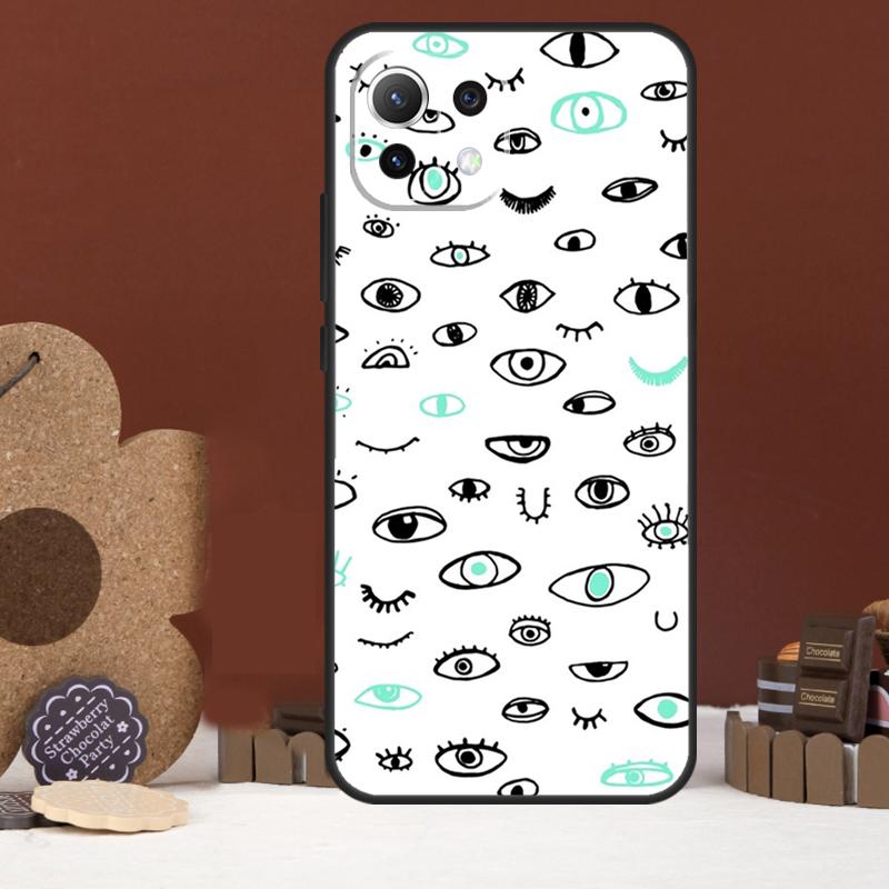 Eyes Pattern Case For Xiaomi 17 Pro Max 14 15 Ultra 15T 13T 14T POCO F8 Ultra F7 F5 F6 X5 X6 X7 Pro Cover