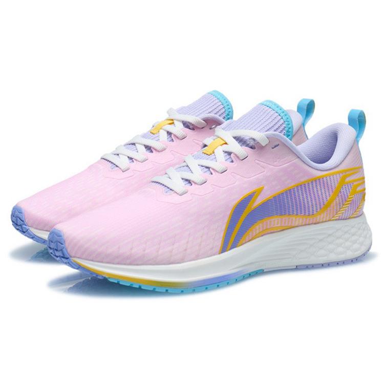 Li Ning Red Hare 1 Racing Cushioning Rebound Low Top Running Shoes Women's Peachy Pink ARMR022-5