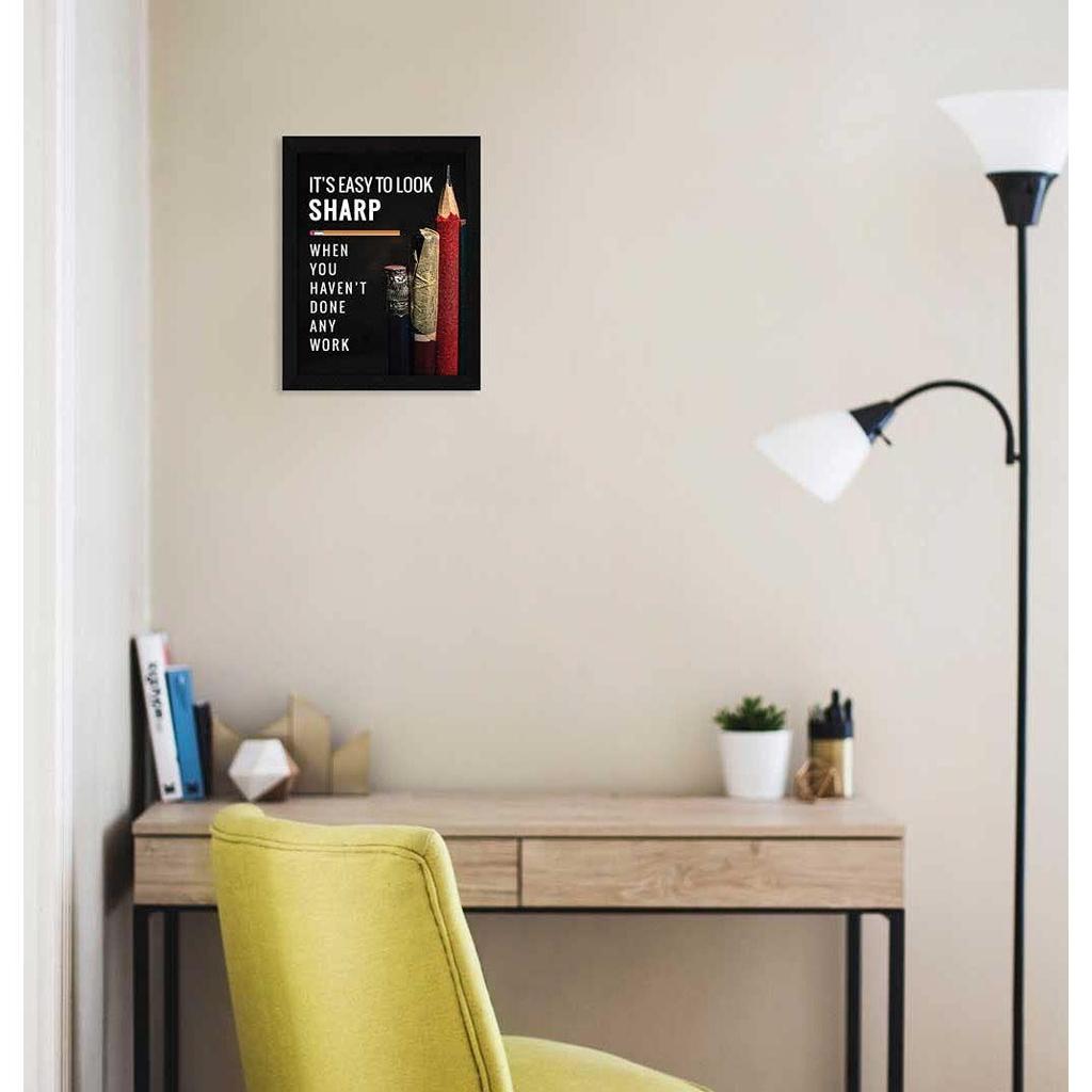 Motivational Quote It's Easy To Look Wall Frame Art Painting, Multicolor, Motivational, 10 X 13 Inches, Set of 1