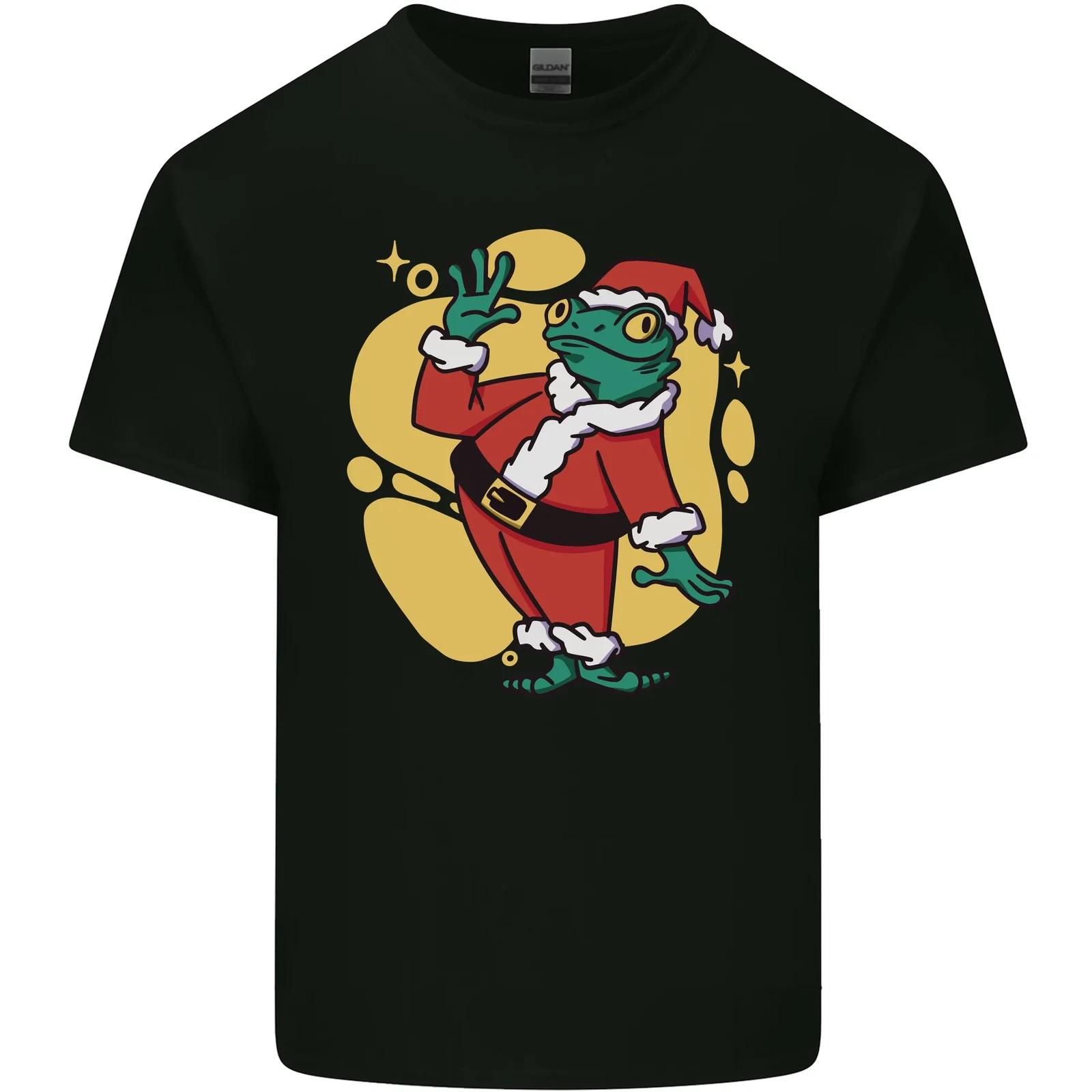 

A Christmas Frog Dressed as Santa Claus Kids T-Shirt Childrens 3XL