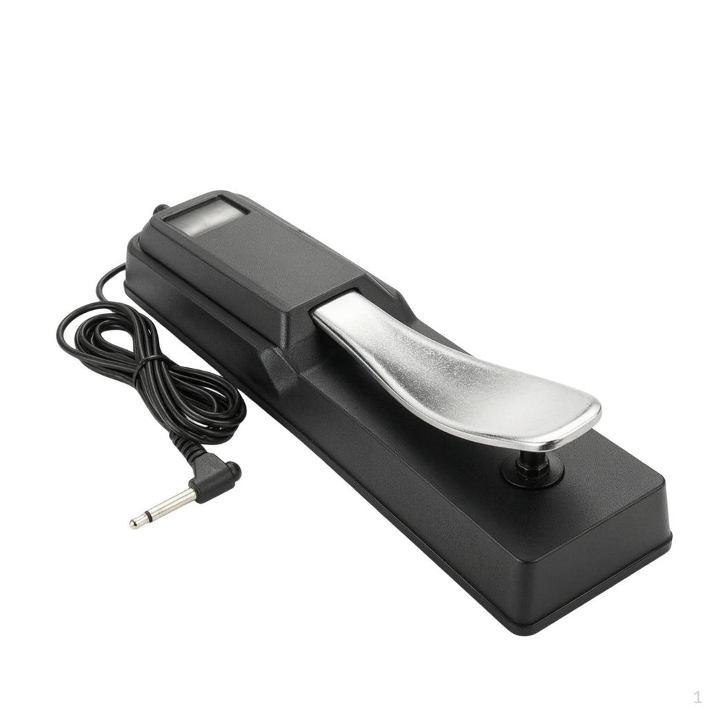 Sustain Pedal Universal with Polarity Switch Instrument Accessory for Keyboardists,