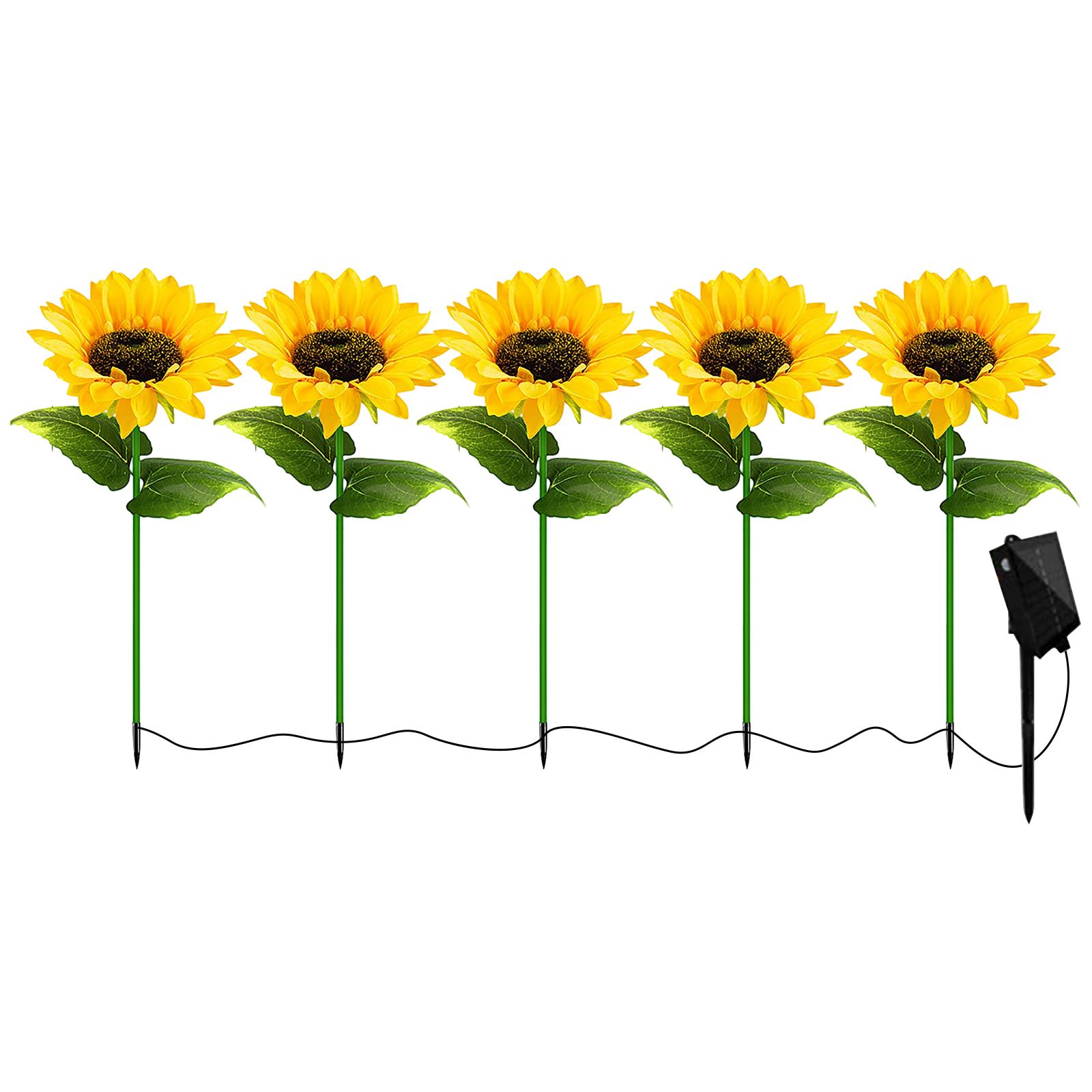 

Outdoor Solar Sunflower- Courtyard Garden- Decoration Floor Plug Street Lamp Simulated- Mbient Light One Size