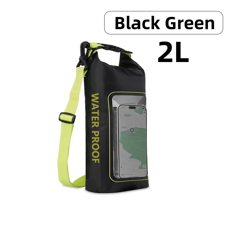 2L/5L Dry Bag Touch Screen Swimming Waterproof PVC Bag Rafting Floating Shoulder Outdoor Sports Bags Surfboard Kayak Storage Bag