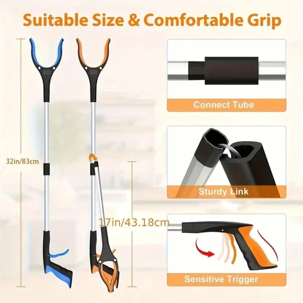 Easy To Hold Foldable Litter Picker Collapsible Trash Pick Up Stick Elderly Pickers