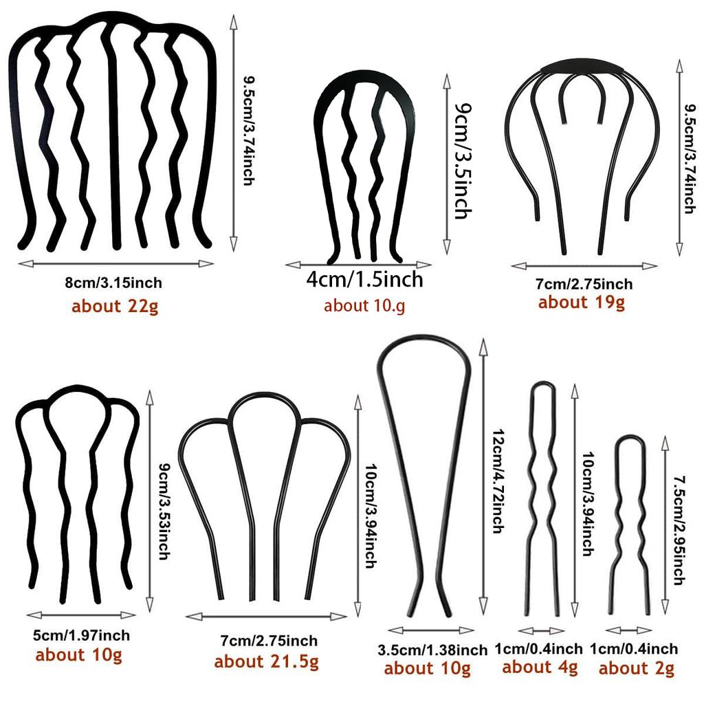 1 Stück/8 Stück Frau U-Form Haarstyling-Werkzeug Haarstäbe Flechten Twist Haarkamm Frauen Haarschmuck DIY Lockenornamente