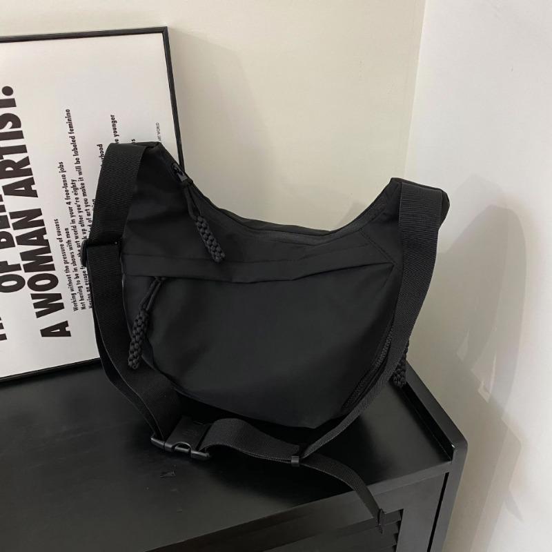 

Women s bag fashion casual dumpling bag commuter large capacity messenger bag student versatile light class shoulder bag чёрный