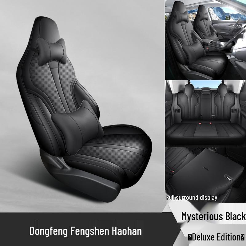 Universal Full Leather Car Seat Cushion for Dongfeng Haohan - New Model, Four Seasons, Five-Seat