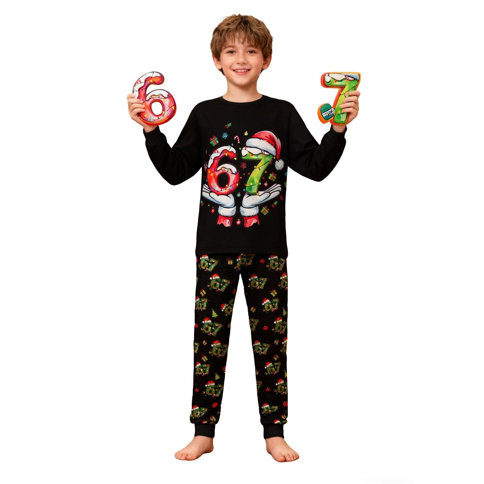 67 Детский модный набор: Топ с длинным рукавом и брюки с круглым вырезом 110 чёрный