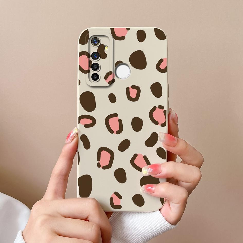 Für Oppo Realme Q3 Q3i V15 Q5i X2 X7 Q5 Q V13 A5 Pro F29 Handyhülle Pop-Etikettenmuster Weich Glatt Flüssigsilikon Linsenschutzhülle Für Oppo Hülle