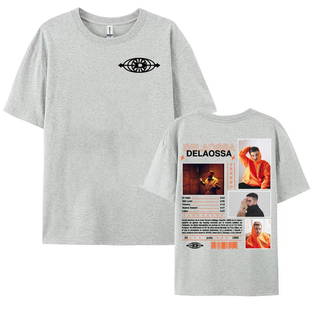Rapper Delaossa Veneno Album Tour 2025 Cover Tee Shirt for Men Women Hip Hop Punk Fashion T Shirts Oversized Pure Cotton TShirt