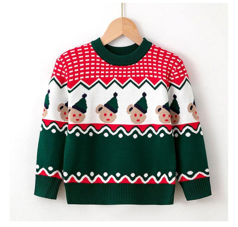 Christmas Boys Girls Sweater Party Pullover Cotton Clothes Kids Autumn Winter Knitwear Top