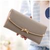 Long Wallets Women Bow Hasp Fashion Sweet Ladies Money Card Holder New Arrival Matte Leather Simple Solid Elegant Female Cardbag