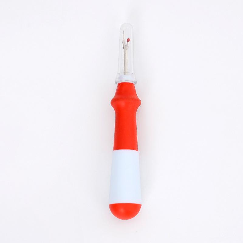 New Model Seam Ripper: Sharp Thread Remover with Four-Color Rubber Grip for Easy Cross-Stitch Sewing.