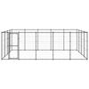 VidaXL Chenil d'extérieur pour chiens Acier 24,2 m²