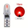 10pcs T5 Car Dashboard Instrument Panel Lamp LED Indicator Wedge Light Bulb