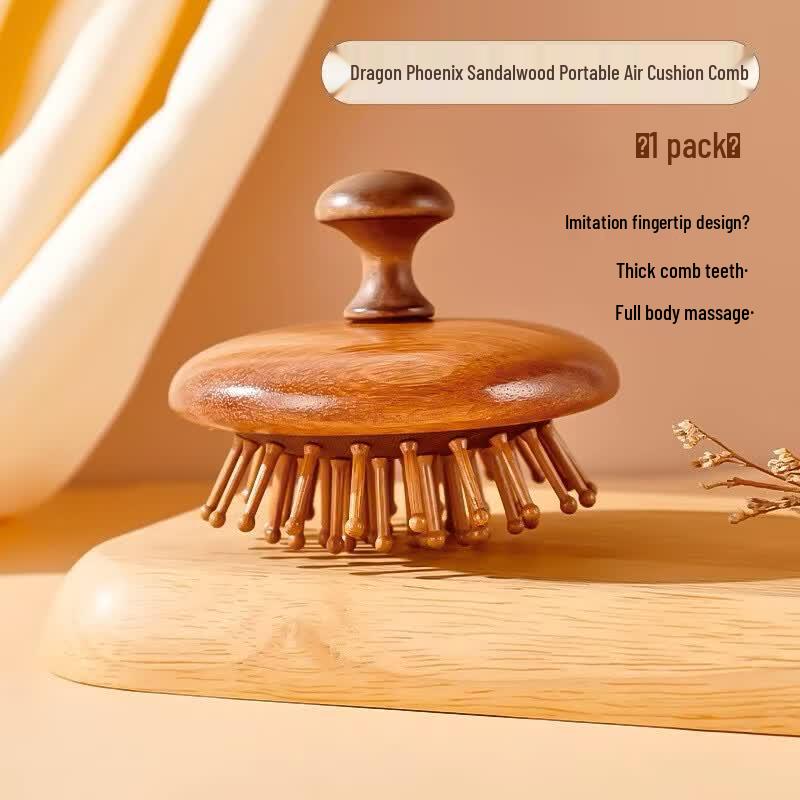Beiduo Yang Dragon-Phoenix Sandalwood Air Cushion Hair Comb