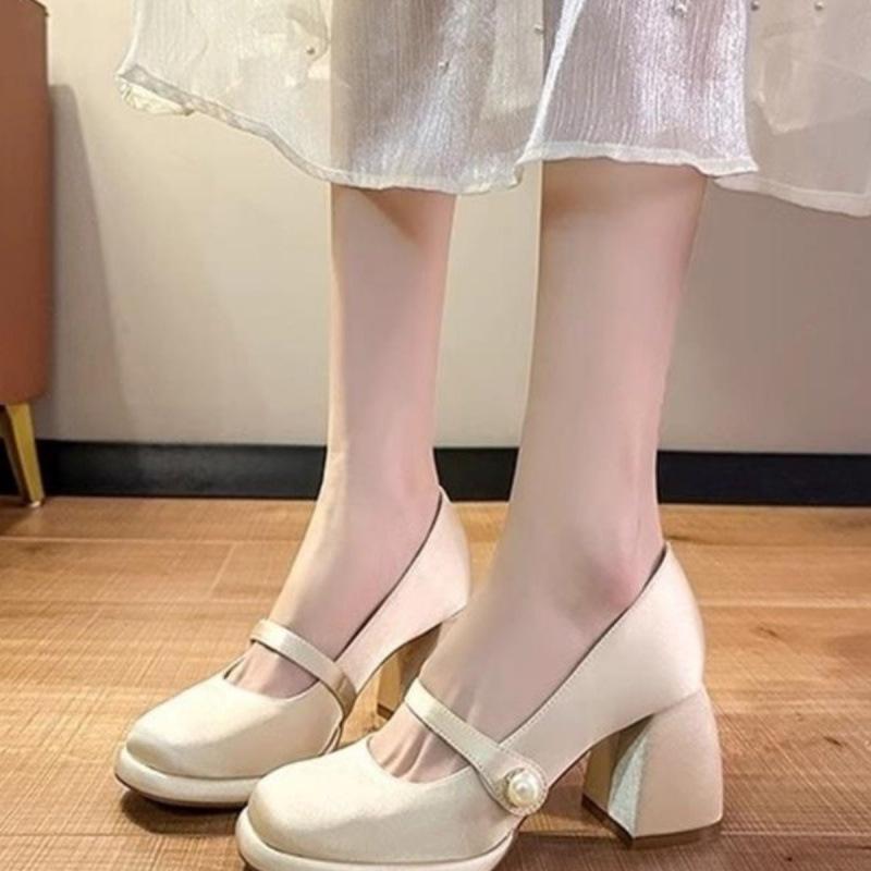 Women's Retro Mary Jane High Heels - 2025 Spring Collection